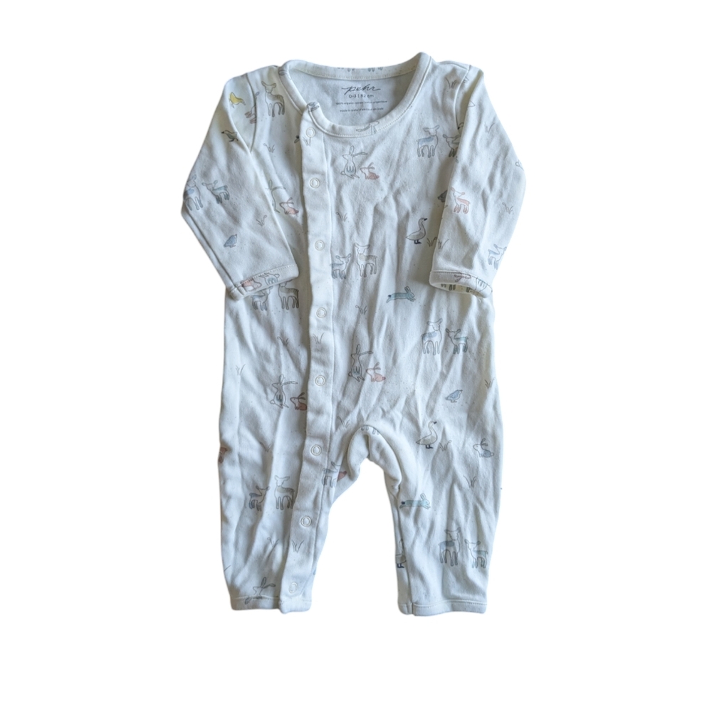 Pehr 0-3 month hatchling snap romper